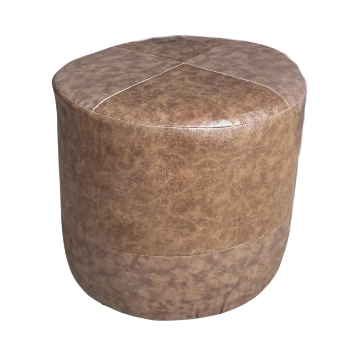 GENERICO - Pouf Redondo Cafe Miel Rojo Muebles Rimar