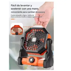 GENERICO - Ventilador Portátil Camping Acampar Recargable Usb Luz Led