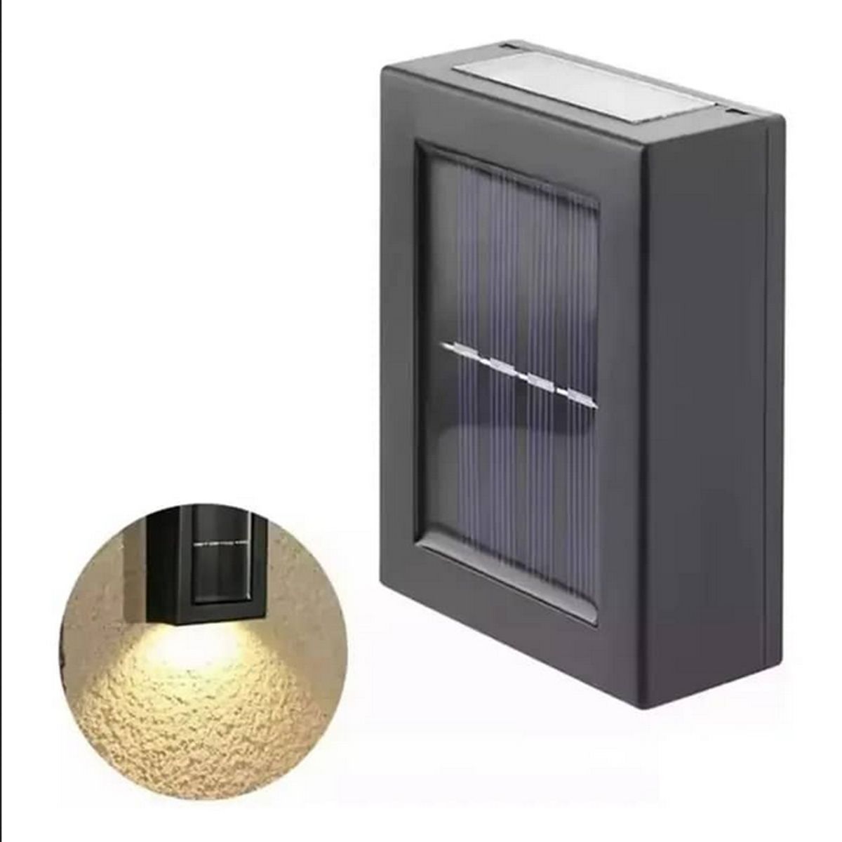 Aplique Solar Pack X2 Led solar Exterior Resiste Impermeable Luz Cálida, marca GENERICO - Foto Principal