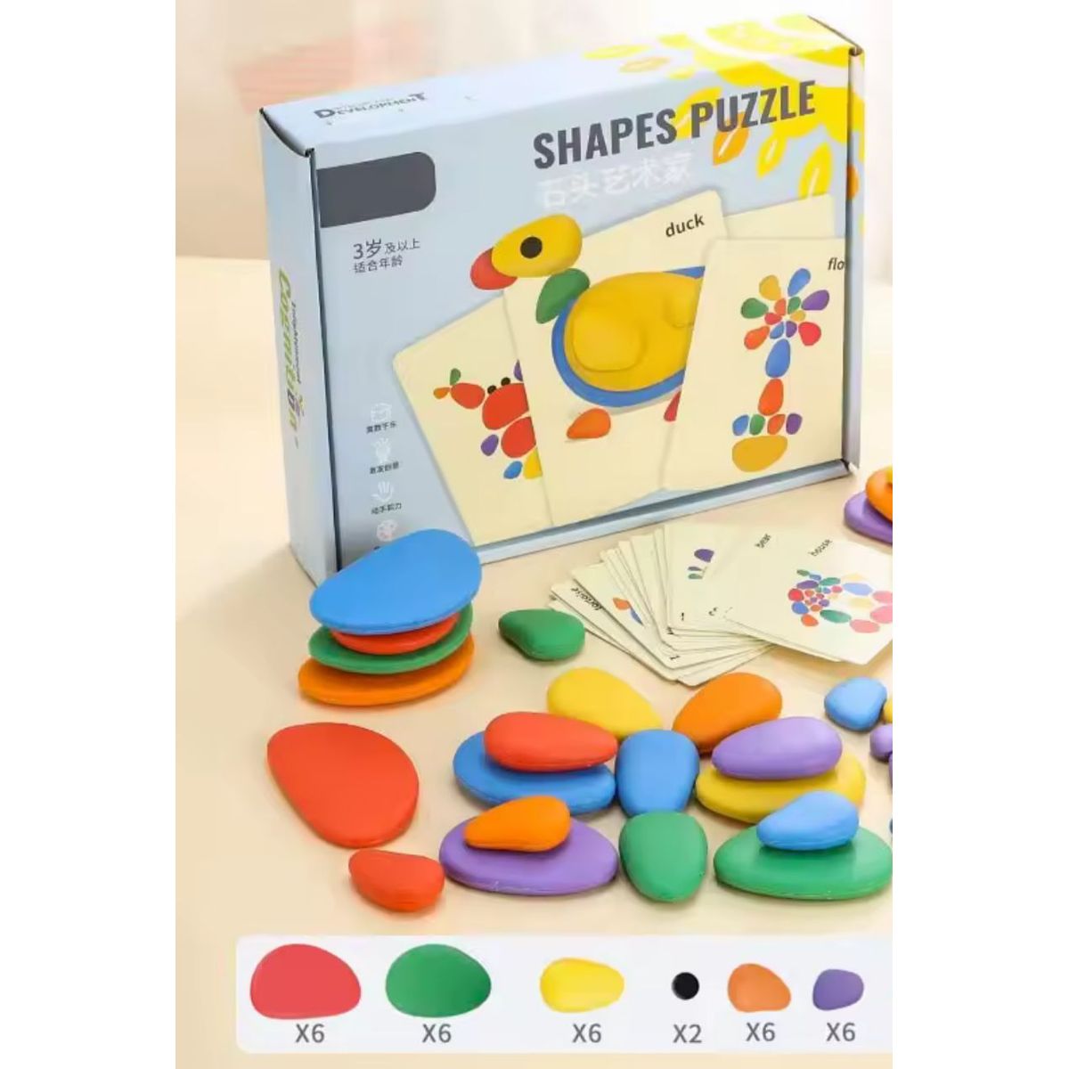 GENERICO - Juguete Didáctico Piedras De Colores Infantil