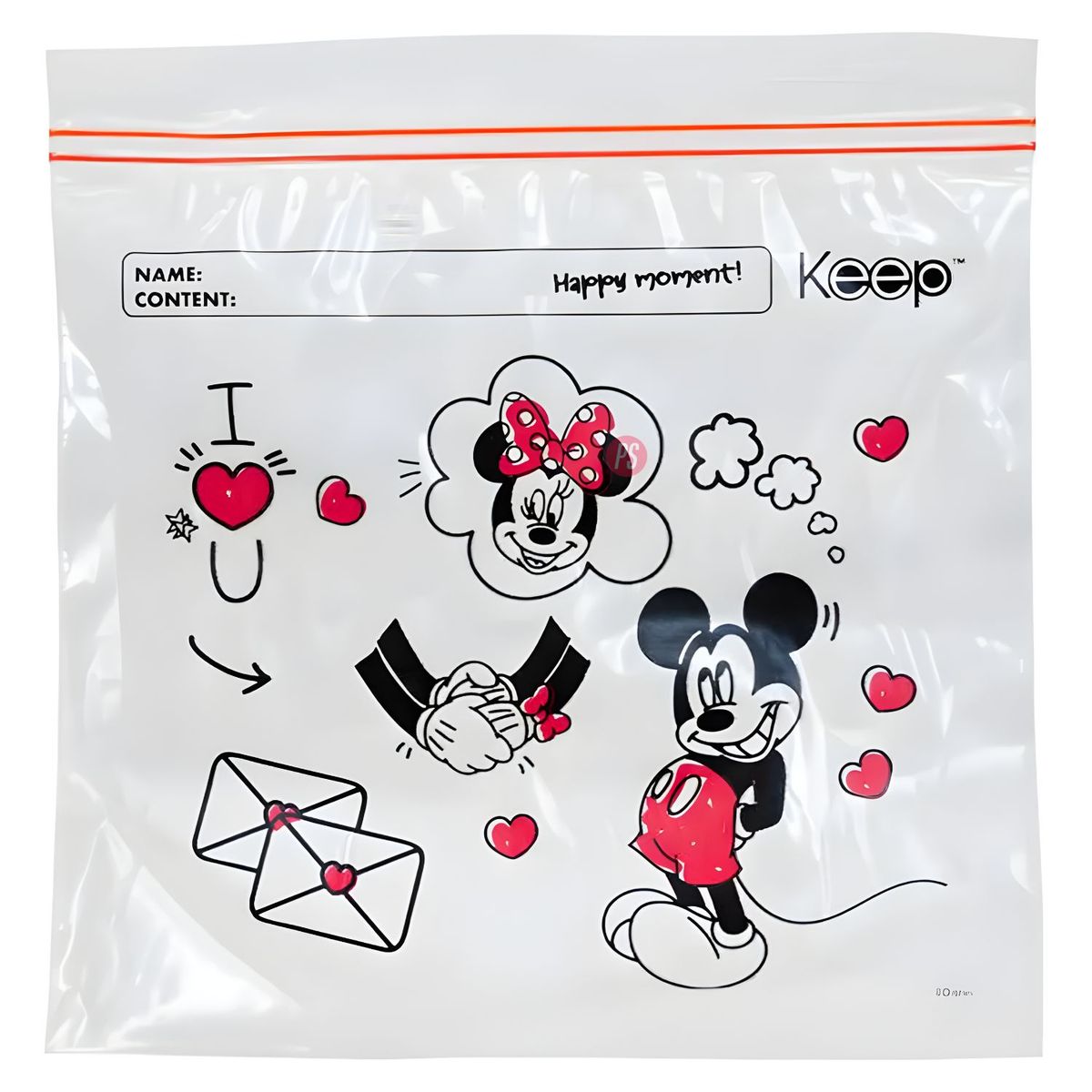 KEEP - Bolsas Sandwich Minnie 40 Unidades Cierre Hermetico - PS