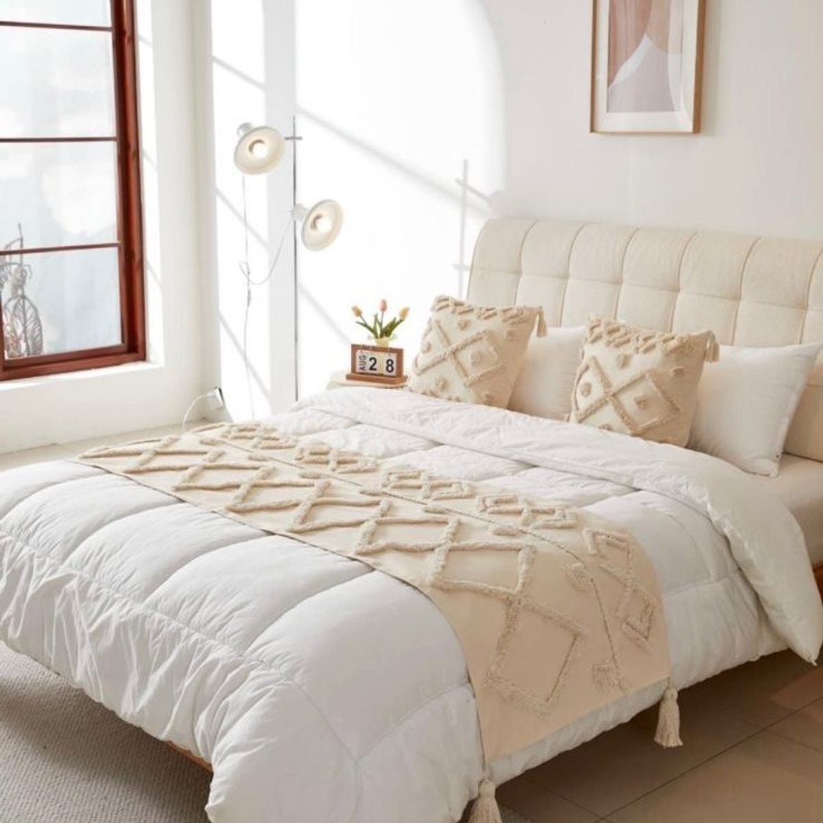 GENERICO - SET DE PIECERA MAS 2 FUNDAS MODELO CHENILL