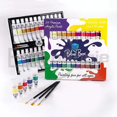 GENERICO - Juego De Pintura Acrilicas 24 Colores Tubos 12ml Arte