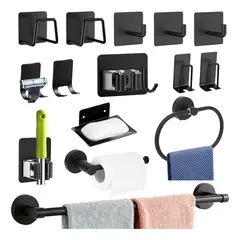 EVERSO - Juego De Accesorios De Baño Toalleros 304 Inoxidable 15pcs