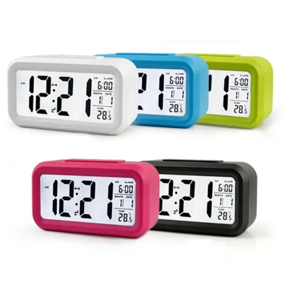 GENERICO - Reloj Despertador Pantalla Led Feha Temperatura Alarma