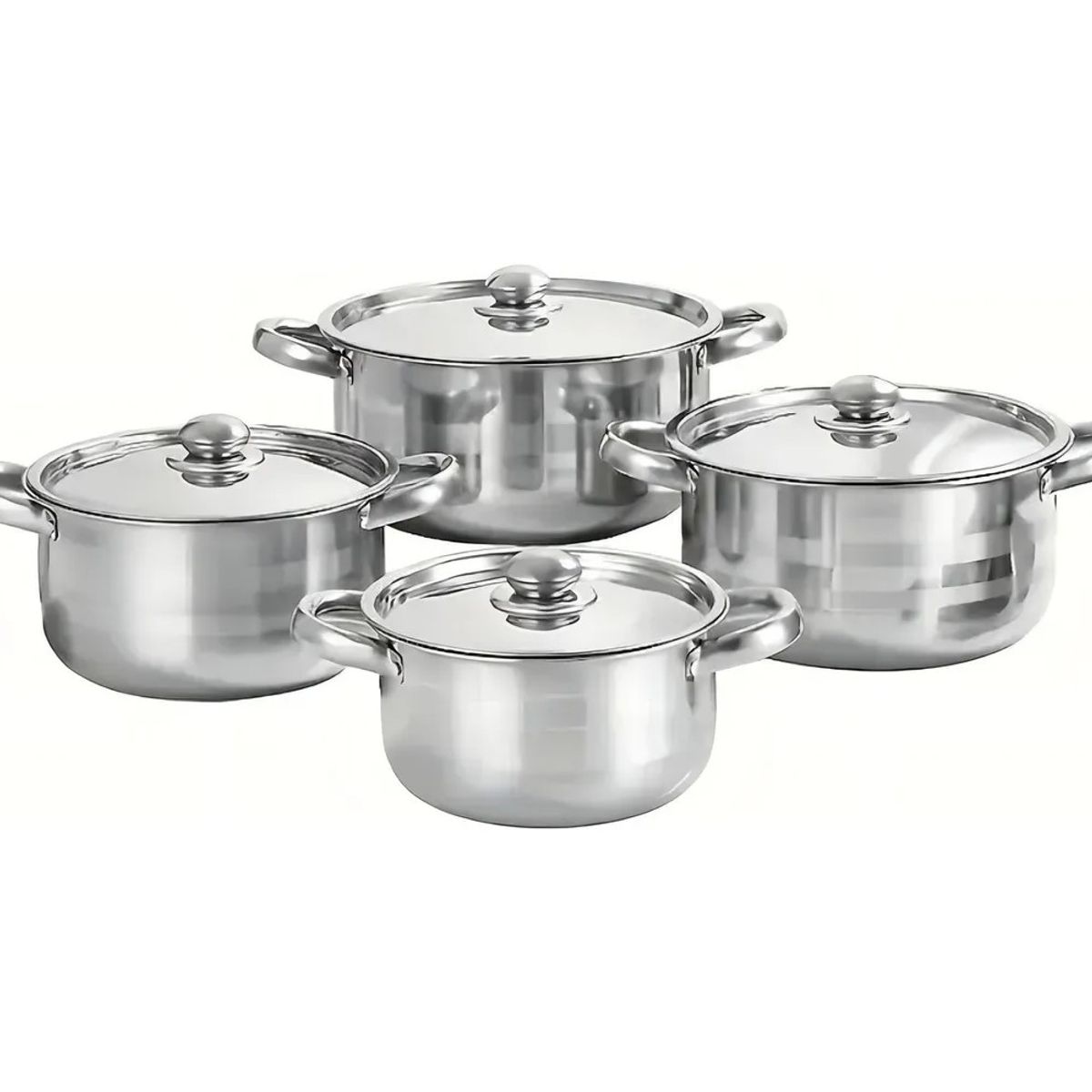 GENERICO - Set De Ollas de Acero Inoxidable 4 Piezas 20/22/24/26 BELUG