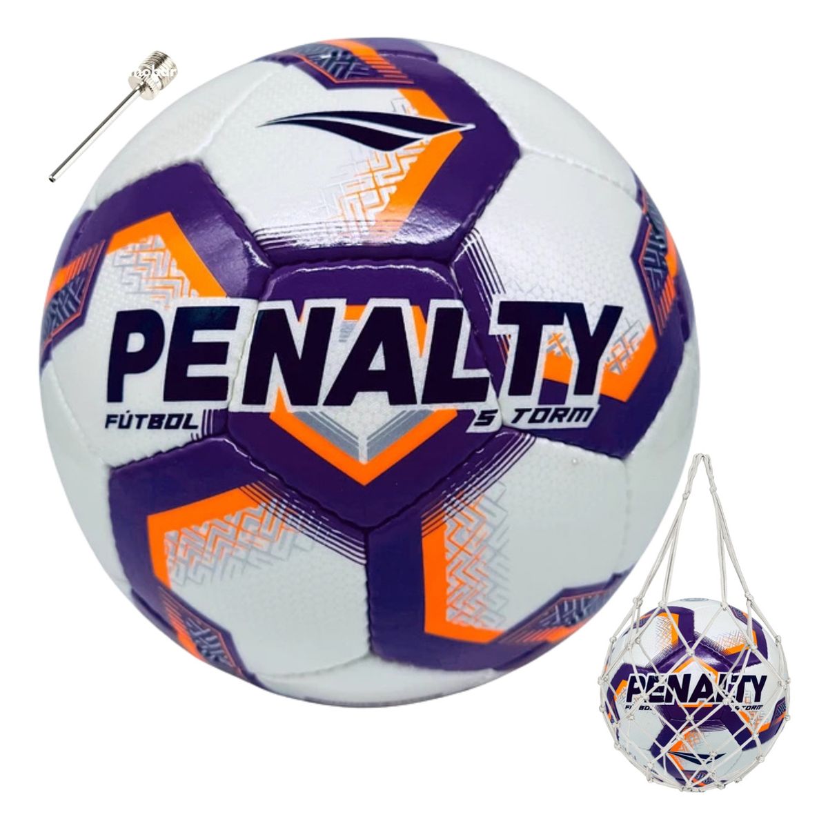 PENALTY - Balon Futbol Pelota De Futbol Tamaño N° 5 Penalty Storm Xxv Morado Naranja