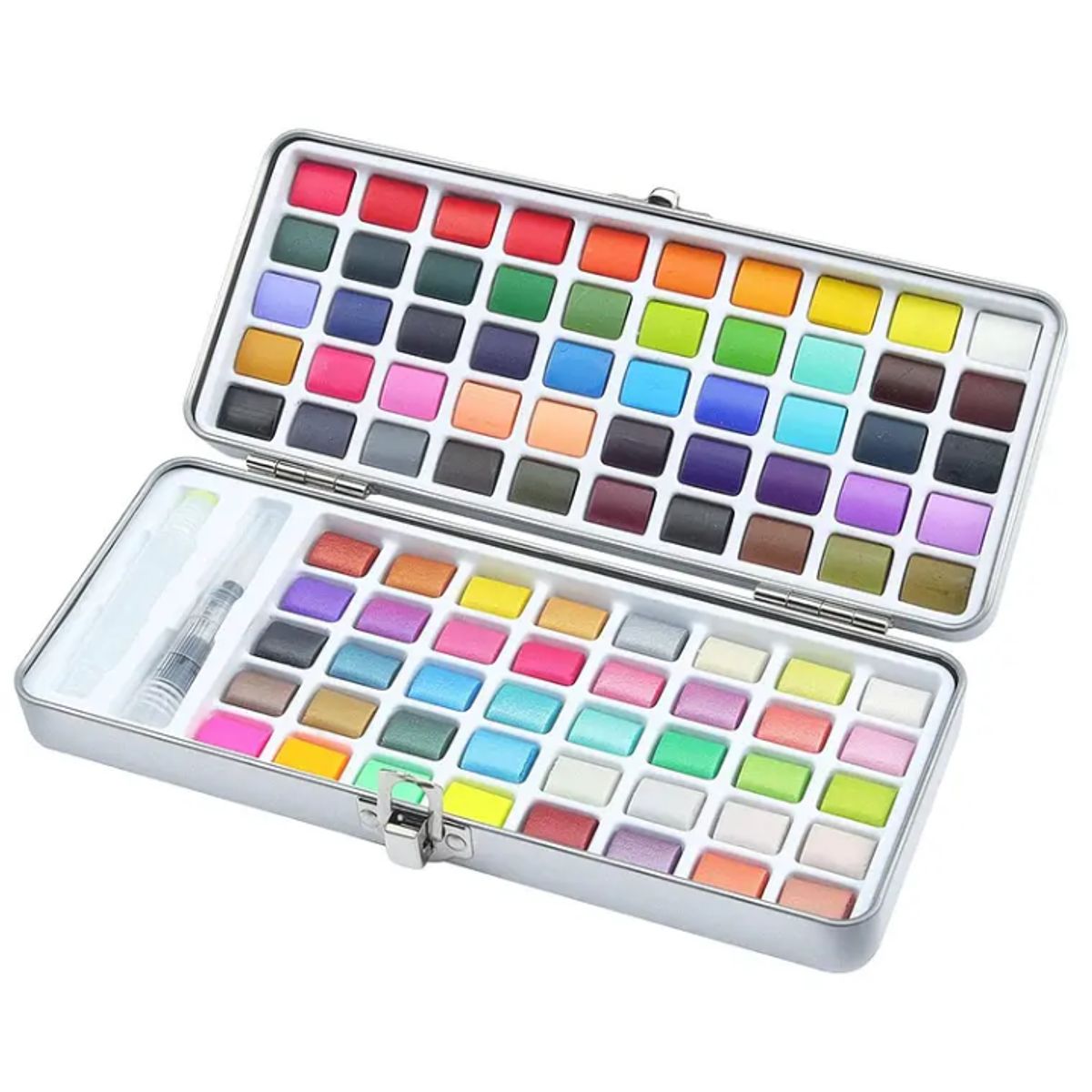 GENERICO - Juego Acuarela 90 Colores Regulares, Metalizados Y Fluorescente