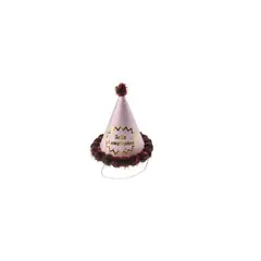 GENERICO - Gorro pompón feliz cumpleaños rosado 20cm