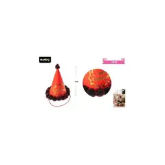 GENERICO - Gorro pompón feliz cumpleaños rojo 20cm