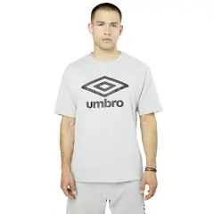 UMBRO - Polera Essentials Big Logo Hombre Gris