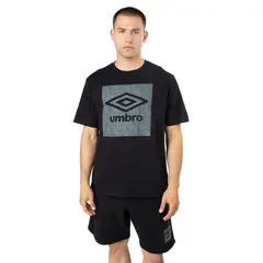 UMBRO - Polera Essentials Big Logo Square Hombre Negro