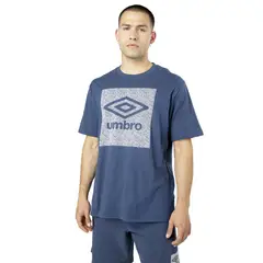 UMBRO - Polera Essentials Big Logo Square Hombre Azul