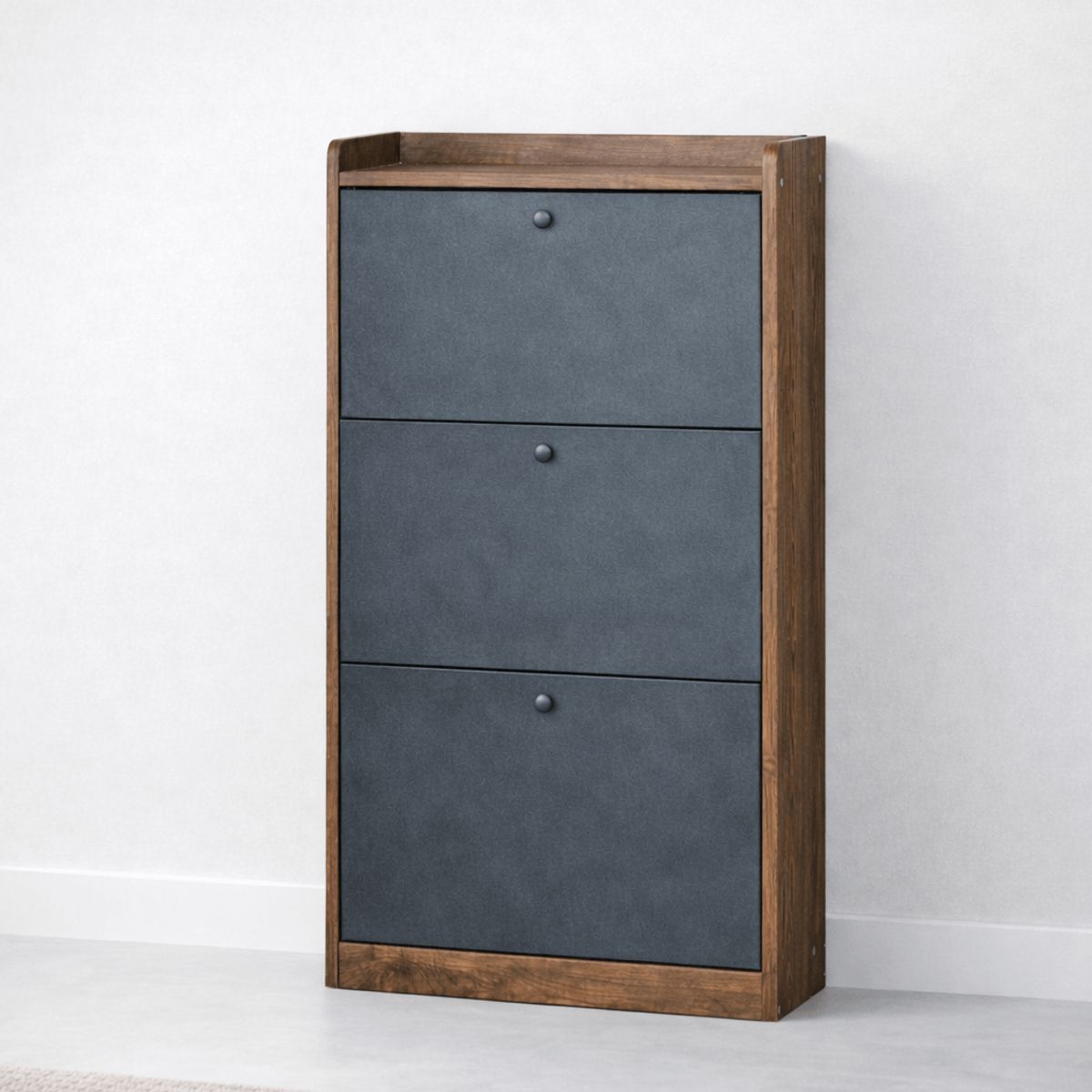 SPACE HOME - Mueble Zapatero Abatible Velux para 18 Pares Gris 114×60×24 cm