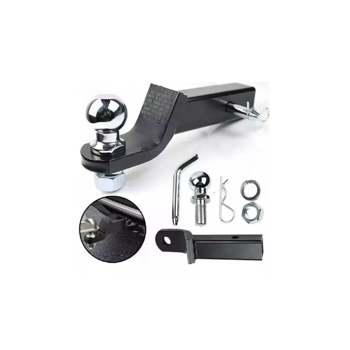 GENERICO - Kit Remolque Bola De Arrastre + Soporte + Pasador