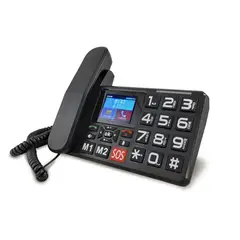 MICROLAB - Telefono Dual Chip 4 Lte Para Adulto Mayor Escritorio