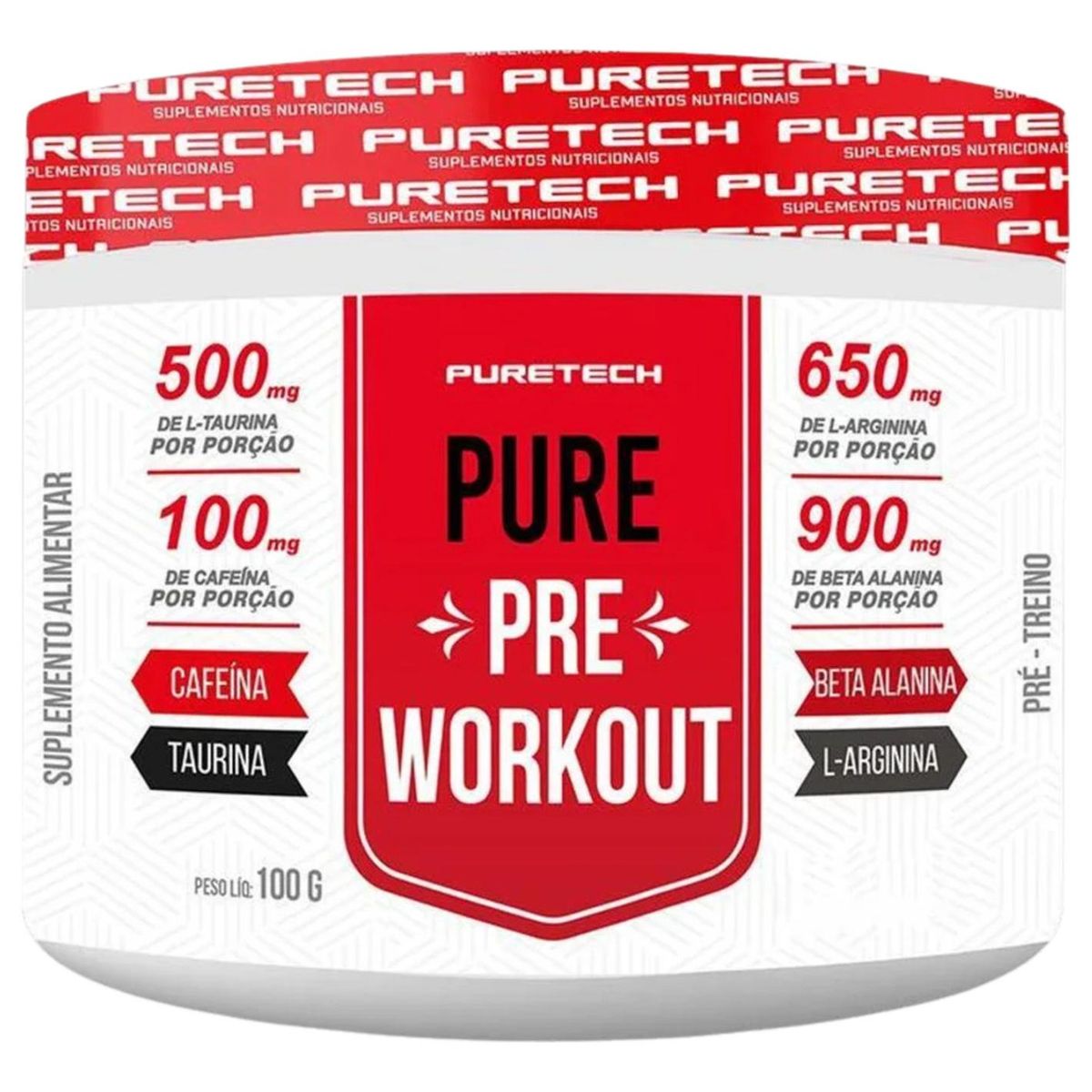 GENERICO - Puretech Pure Pre Workout - 100 Grs - Blanco