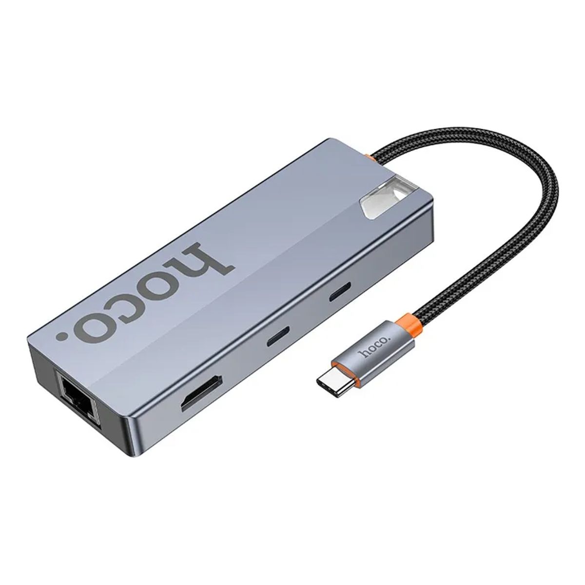 HOCO - Adaptador Hub Usb-c 8 En 1 Hb52 Hdmi 4k Rj45 Sd/tf Usb Y C