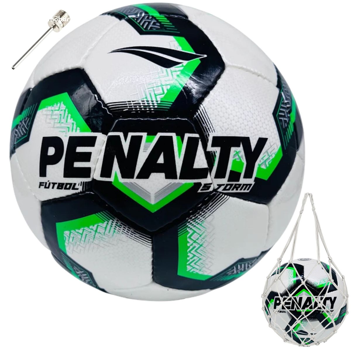 PENALTY - Balon Futbol Pelota De Futbol Tamaño N° 5 Penalty Storm Xxv Negro Verde