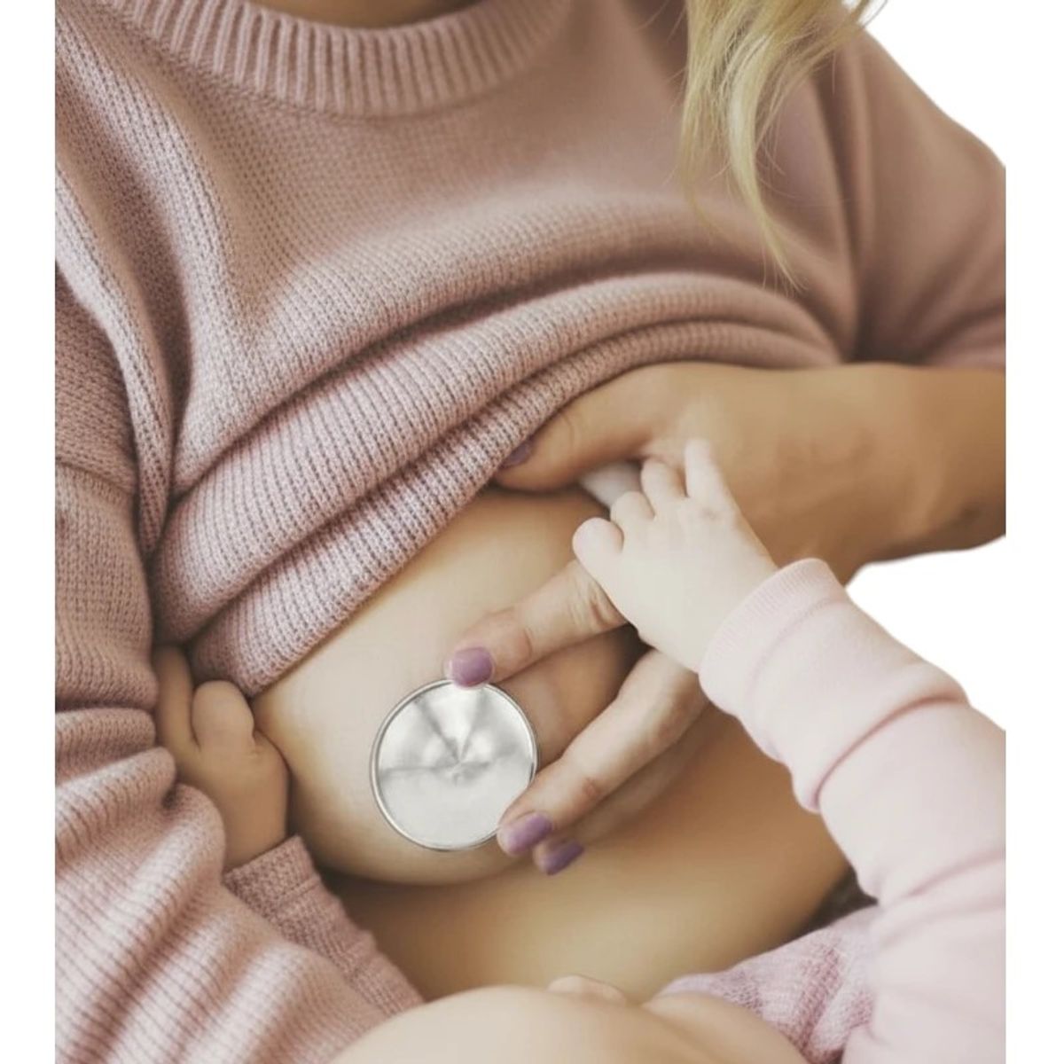 SENSIBLUE - Copas de Plata Trilaminada 999 para Lactancia – Cuidado y Alivio de Pezones Agrietados - S/M