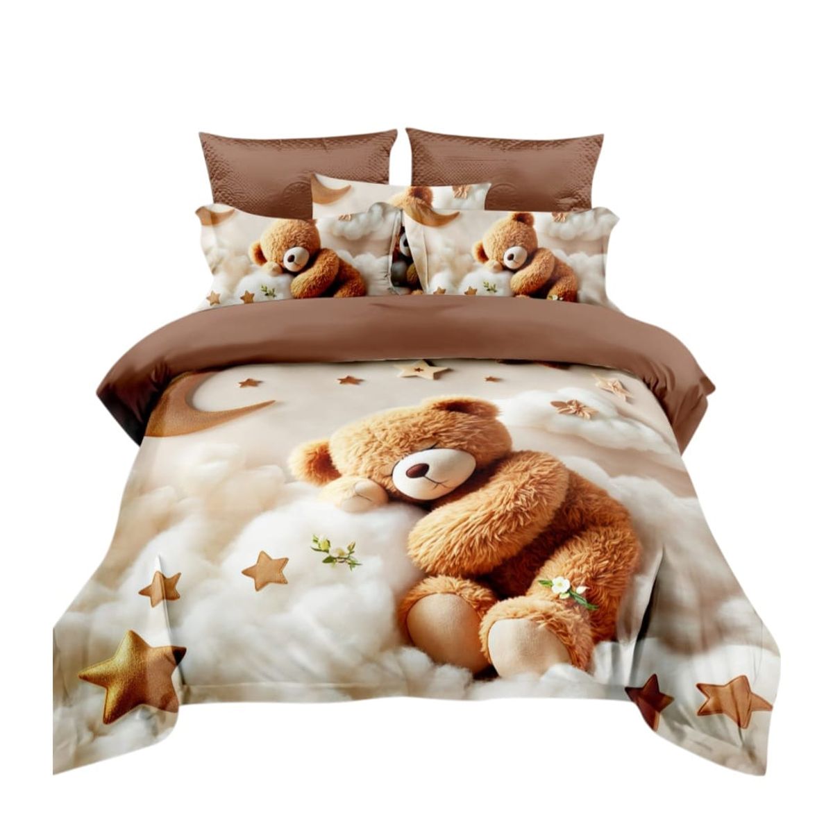 GENERICO - Cubrecama Quilt de verano 1.5 plazas diseño oso