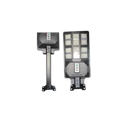 GENERICO - Foco Solar Led De Calle Jardín Alta Potencia 500w + Soporte Negro Blanco Frío