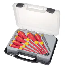 STANLEY - Juego 7 Destornilladores Aislados 1000V VDE – Kit Profesional Electricista, Máxima Seguridad y Durabilidad