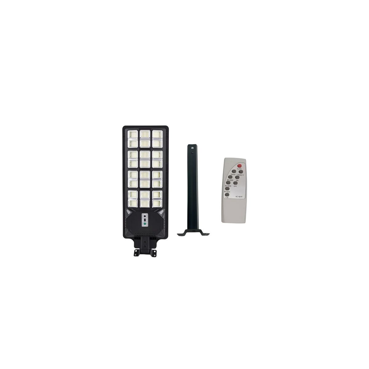 GENERICO - Foco Solar Led Iluminacion Potencia Exterior 2000w Poste Negro Blanco