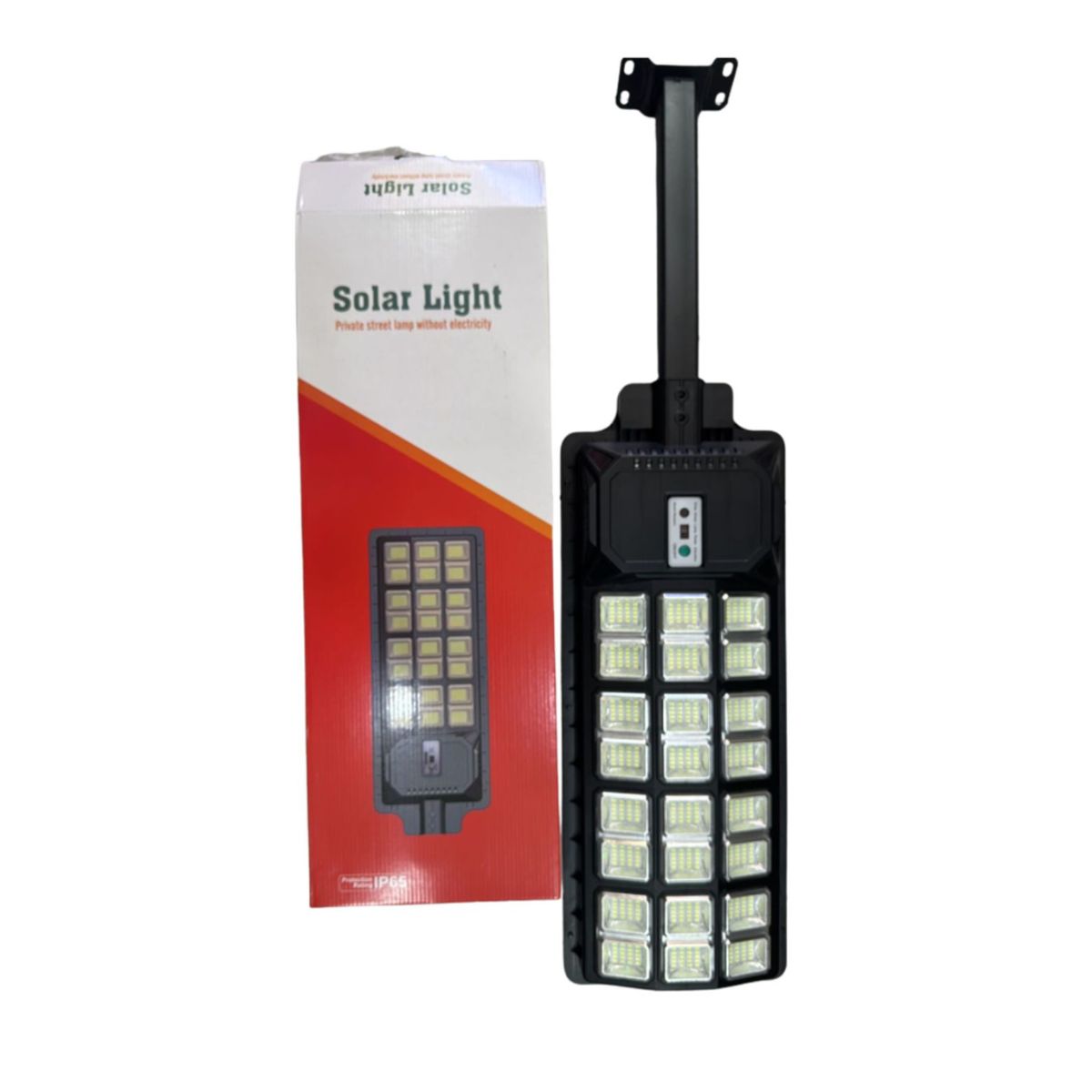 GENERICO - Foco Solar Led Iluminacion Potencia Exterior 2000w Poste Negro Blanco