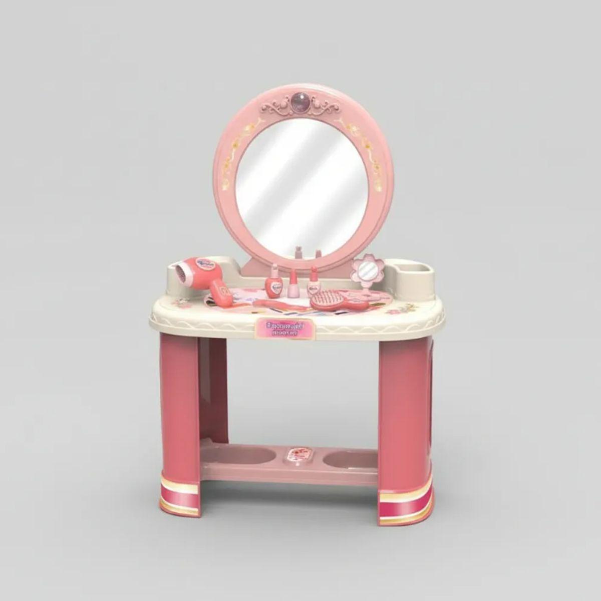 GENERICO - Tocador De Juguete Para Niñas Con Espejo Y Accesorios Rosado