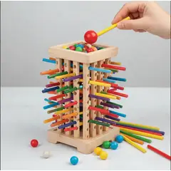 GENERICO - Juego De Mesa Montessori Habilidades Torre De Palitos