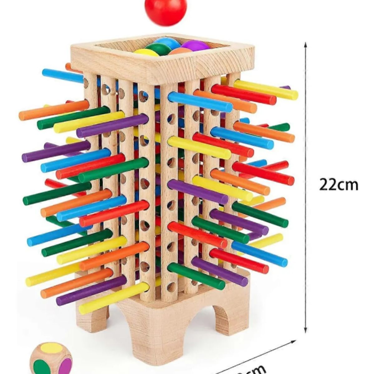 GENERICO - Juego De Mesa Montessori Habilidades Torre De Palitos