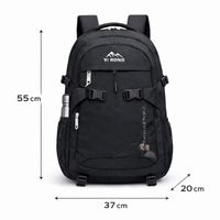 Mochila Outdoor 55L Impermeable Viaje Trekking Urbana Negro