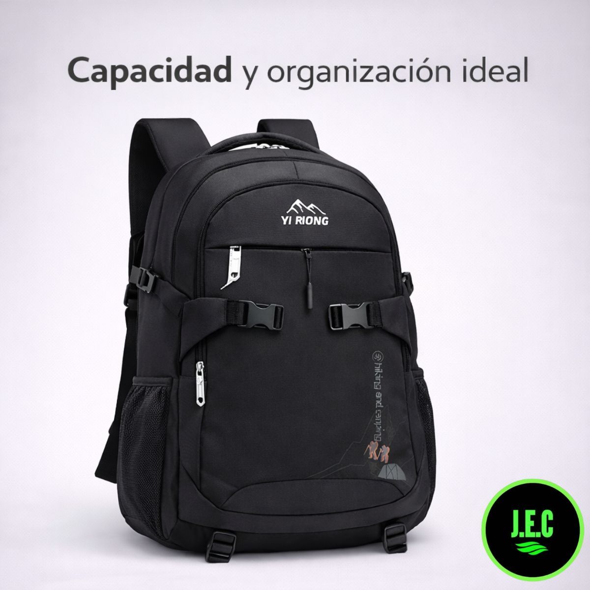 GENERICO - Mochila Outdoor 55L Impermeable Viaje Trekking Urbana Negro