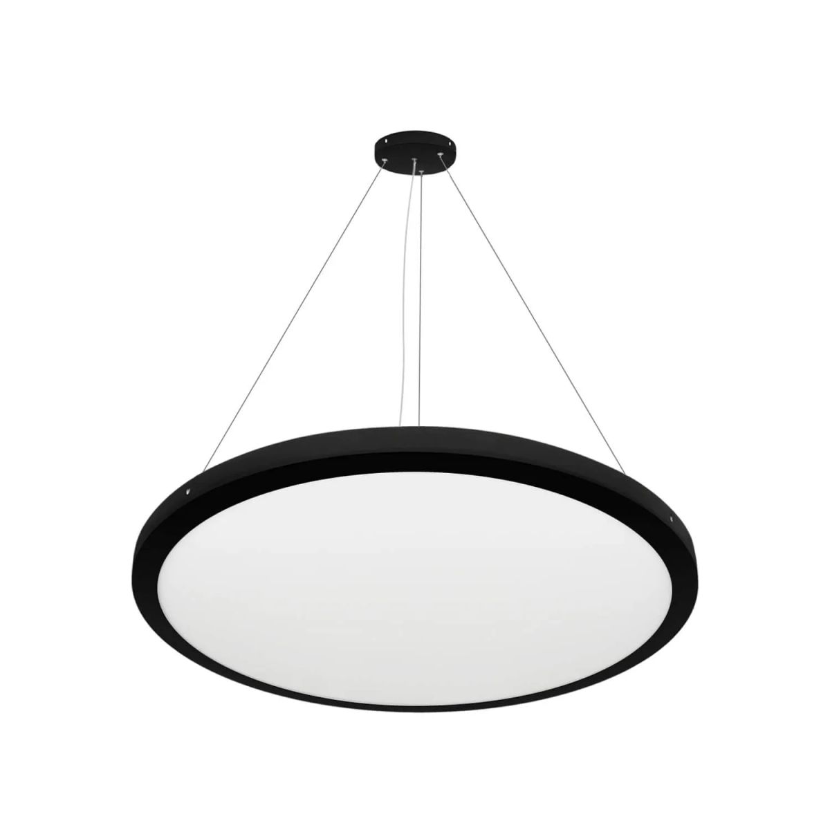 LED STUDIO - PLAFÓN COLGANTE LED STUDIO REDONDO 80W LUZ CÁLIDA A FRÍA NEGRO IP42 Ø79x2.7CM