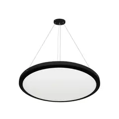 LED STUDIO - PLAFÓN COLGANTE REDONDO 80W LUZ CÁLIDA A FRÍA NEGRO IP42 Ø79x27CM
