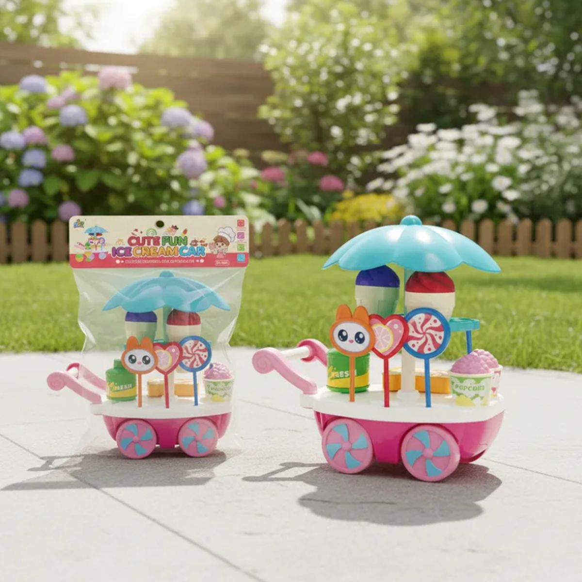GENERICO - Carrito De Helados Y Dulces De Juguete Infantil Con Accesorios