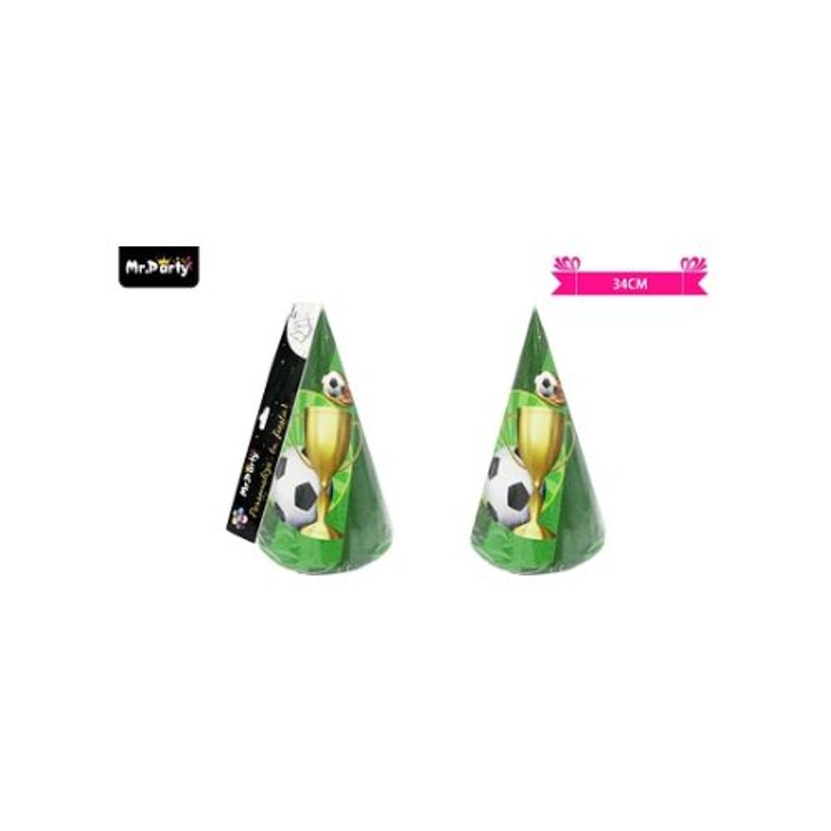 GENERICO - Gorro de trofeo y fútbol 34cm 6pcs