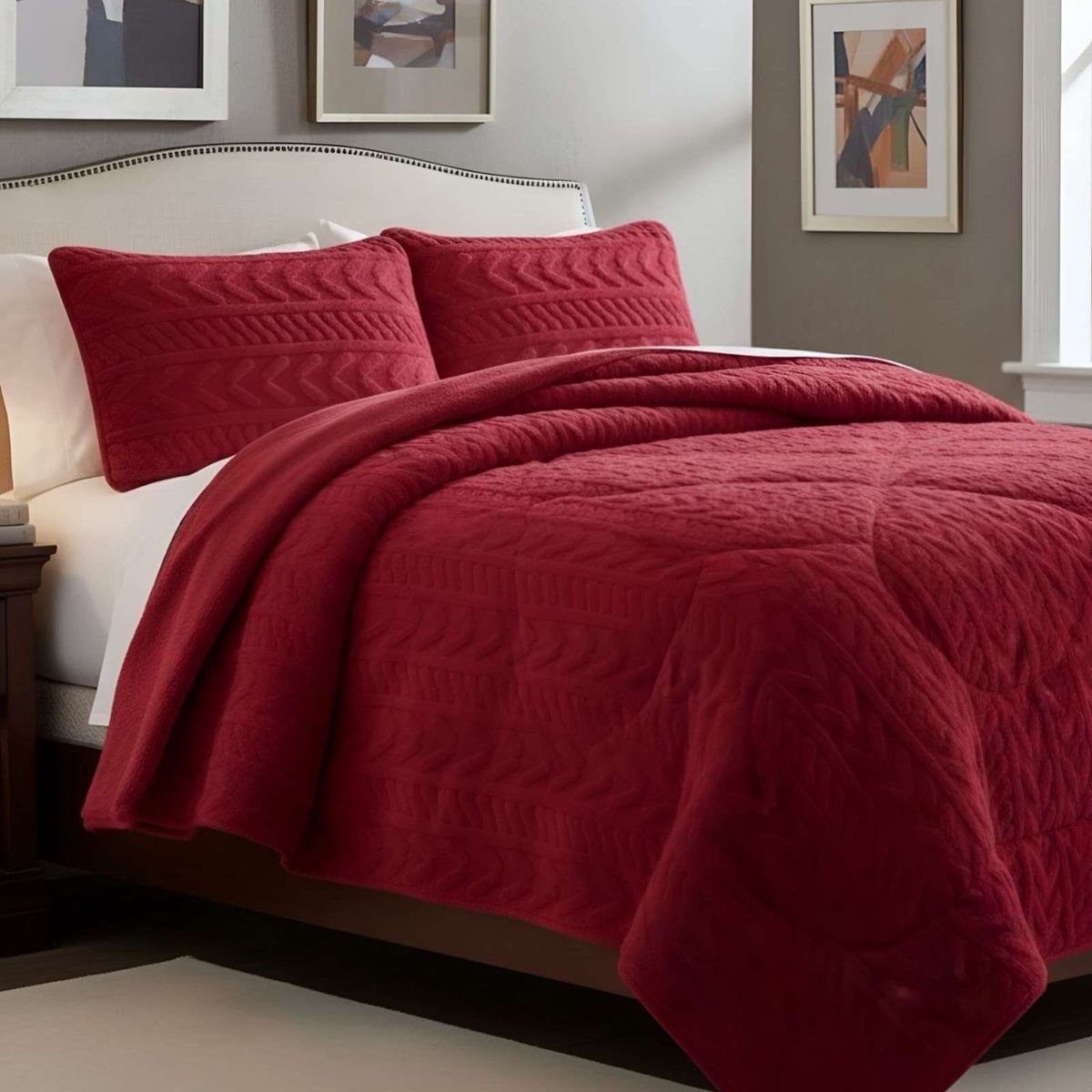 GENERICO - COBERTOR ELEGANTE DE INVIERNO CON CHIPORRO PLAZA Y MEDIA22