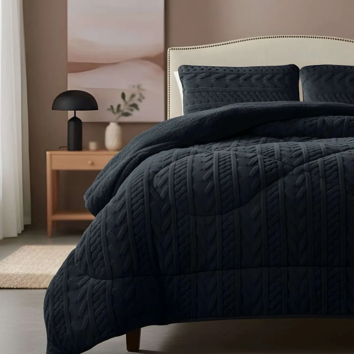 GENERICO - COBERTOR ELEGANTE DE INVIERNO CON CHIPORRO PLAZA Y MEDIA24