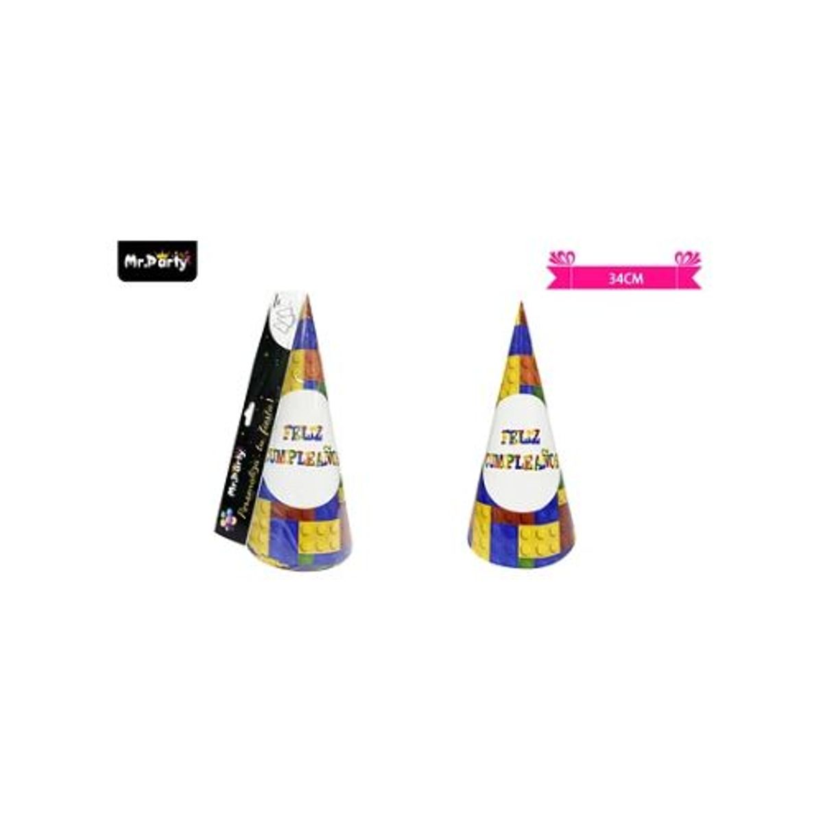 GENERICO - Gorro de bloques de construcción 34cm 6pcs