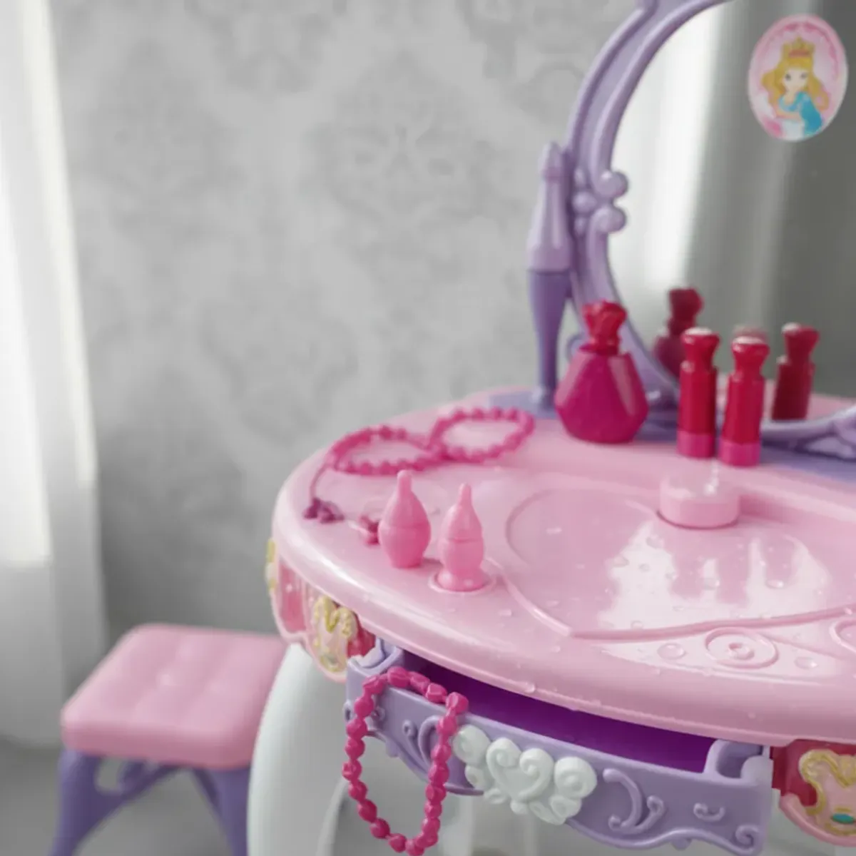 GENERICO - Tocador De Juguete Princesa Para Niña Con Accesorios Y Piso