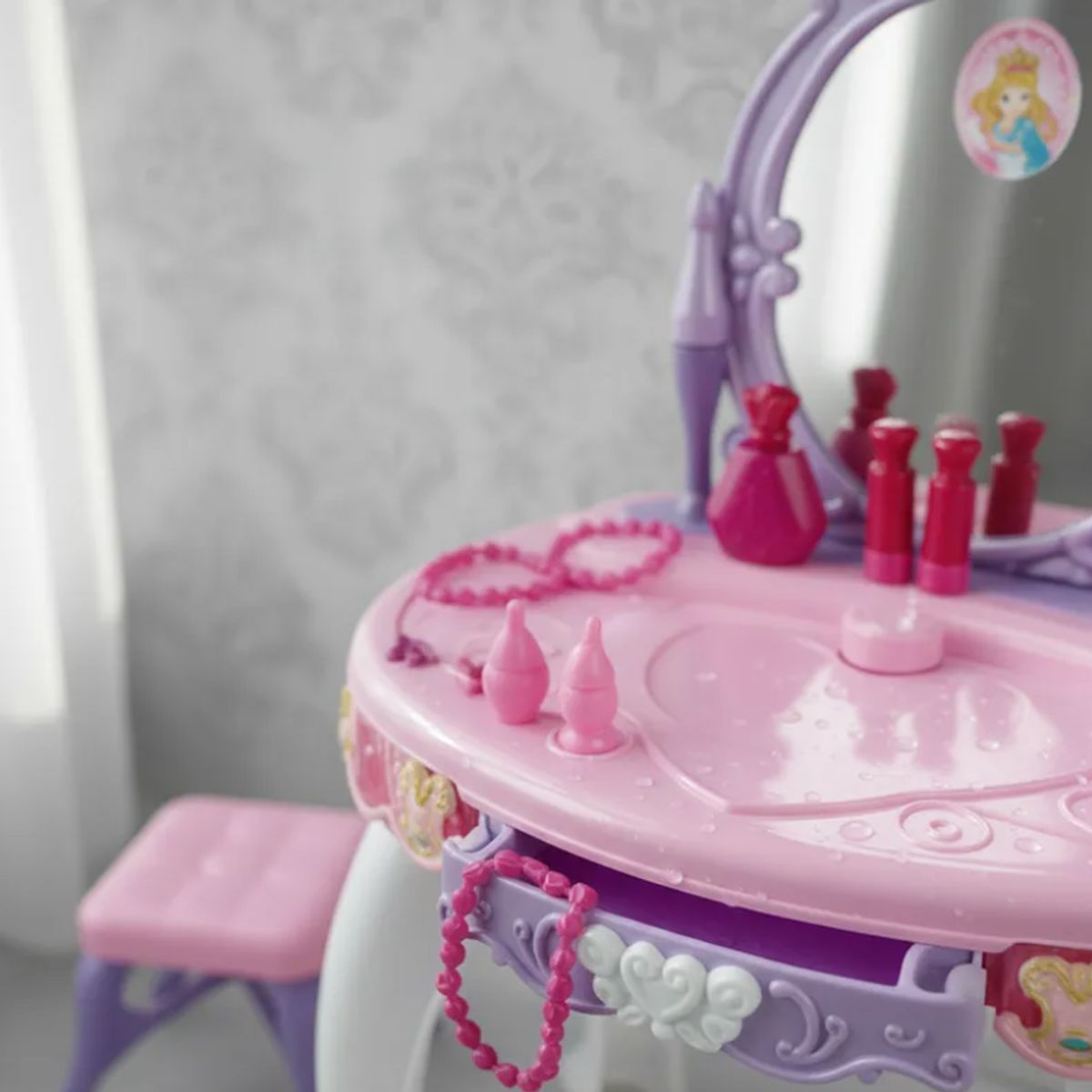 GENERICO - Tocador De Juguete Princesa Para Niña Con Accesorios Y Piso