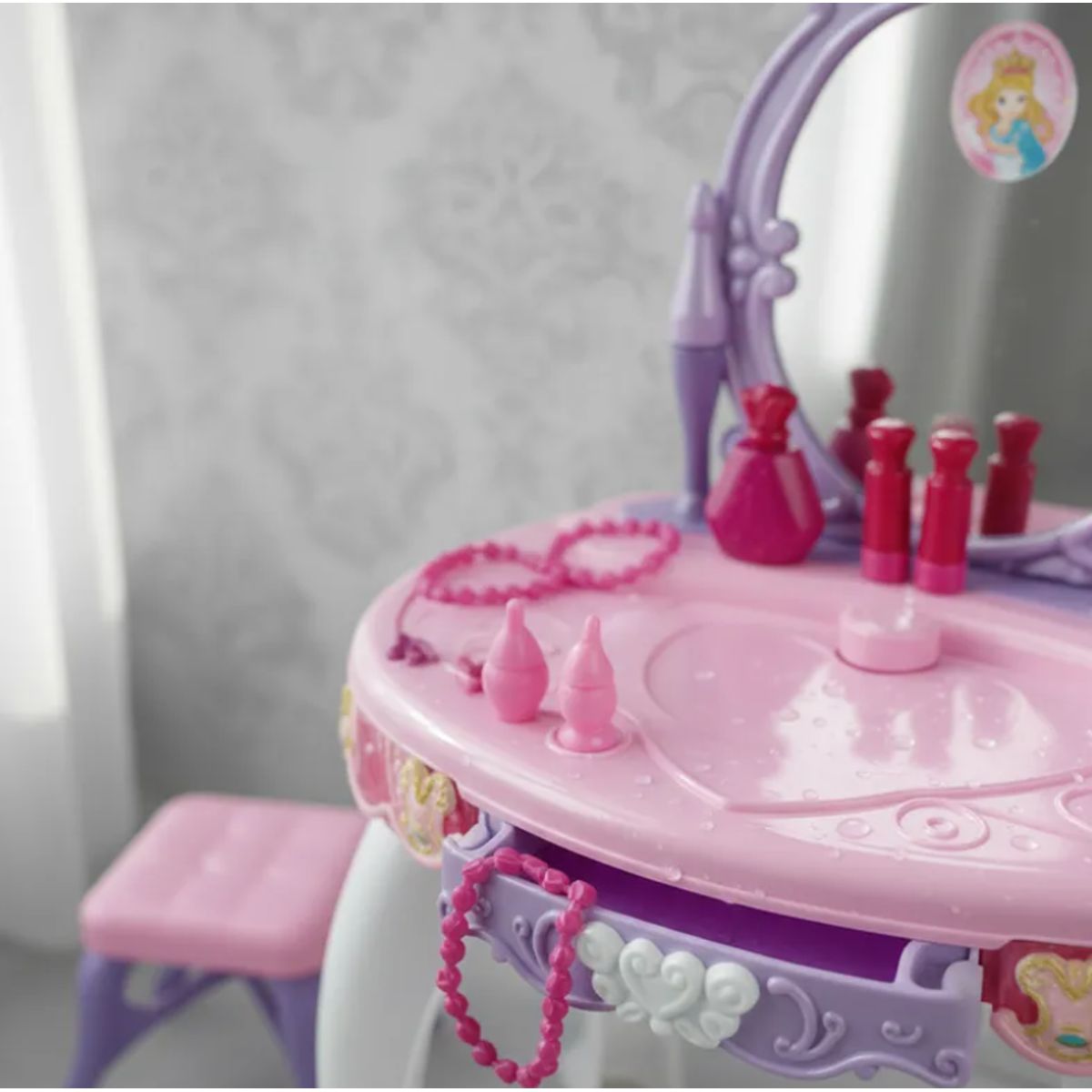 GENERICO - Tocador De Juguete Princesa Para Niña Con Accesorios Y Piso