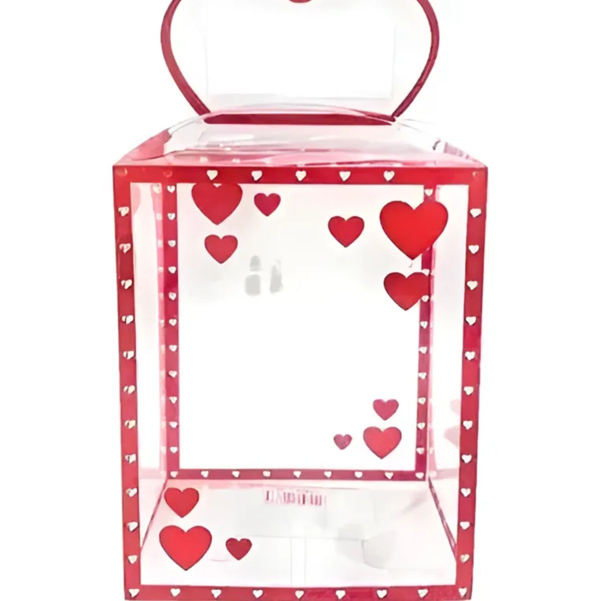 GENERICO - Set 6 Caja Plegable Transparente 14x11x18 San Valentín Regalo