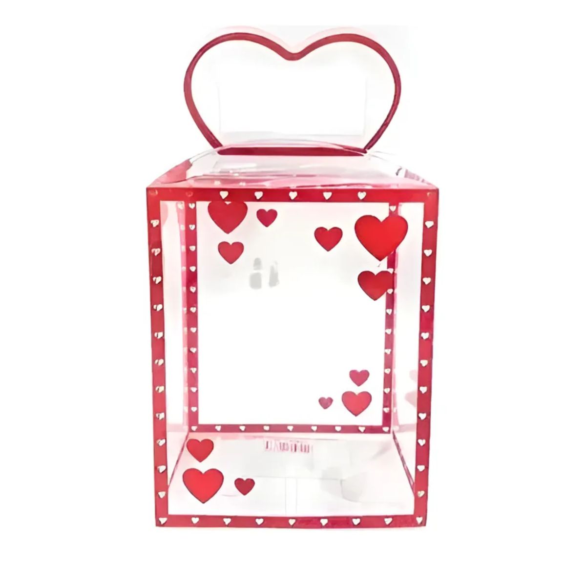 GENERICO - Set 6 Caja Plegable Transparente 14x11x18 San Valentín Regalo