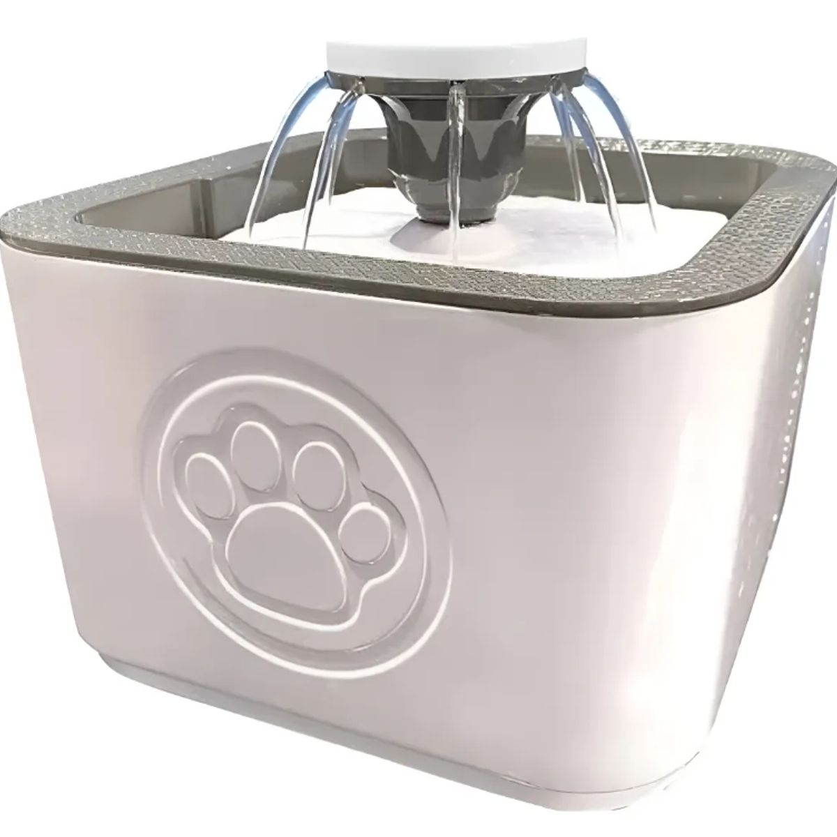 GENERICO - Fuente Dispensador Agua Eléctrico Bebedero Perro Gatos 2 Lts Color Blanco
