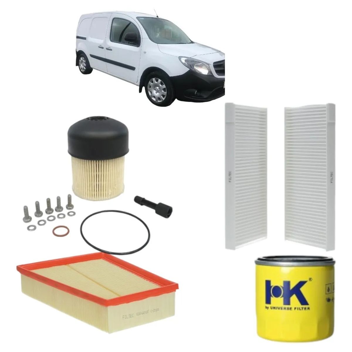 GENERICO - Kit Filtros Mercedes Benz Citan 1.5 Cdi 2014 2022