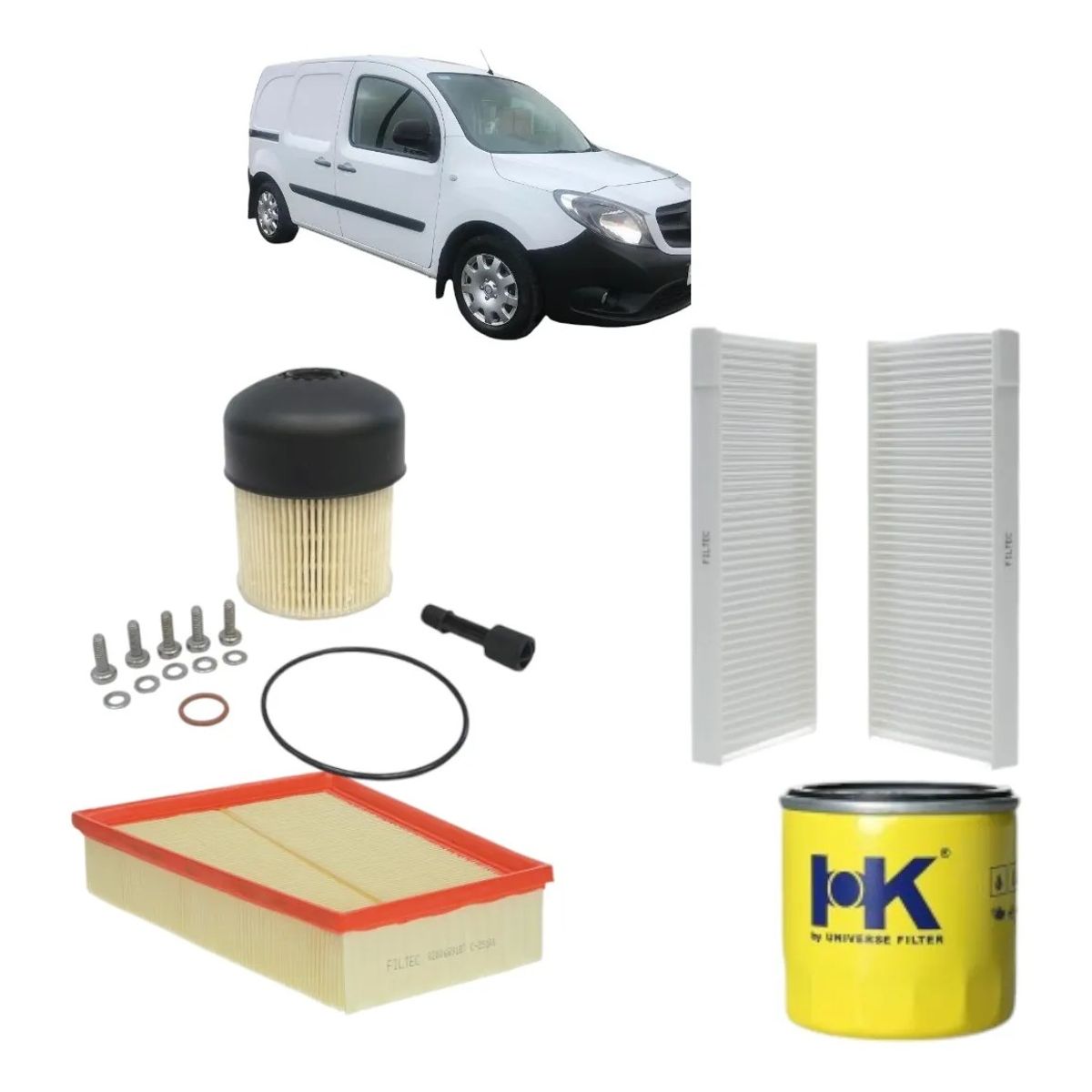 GENERICO - Kit Filtros Mercedes Benz Citan 1.5 Cdi 2014 2022