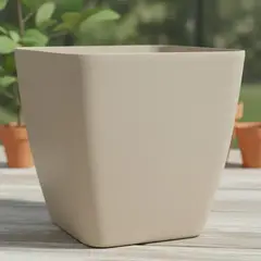 JAGIMA - Macetero Nórdico Beige L 40 cm 40 x 24 x 30